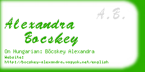 alexandra bocskey business card
